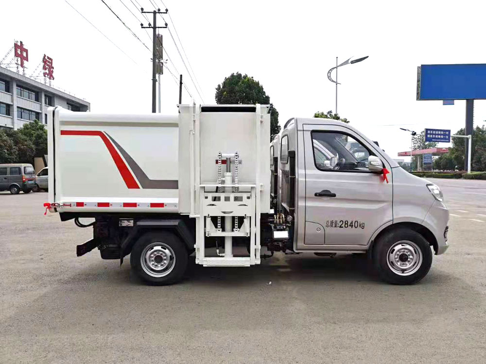 【4立方】 長安汽油雙輪右側(cè)掛桶垃圾車